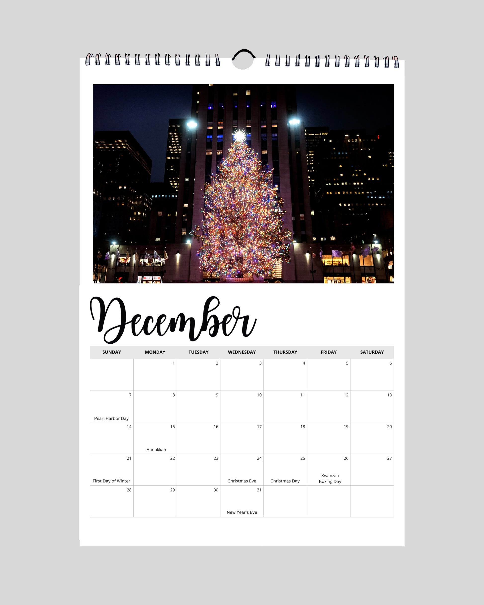 Photo Wall Calendar | Wall Hanging Calendar | 17 Mile
