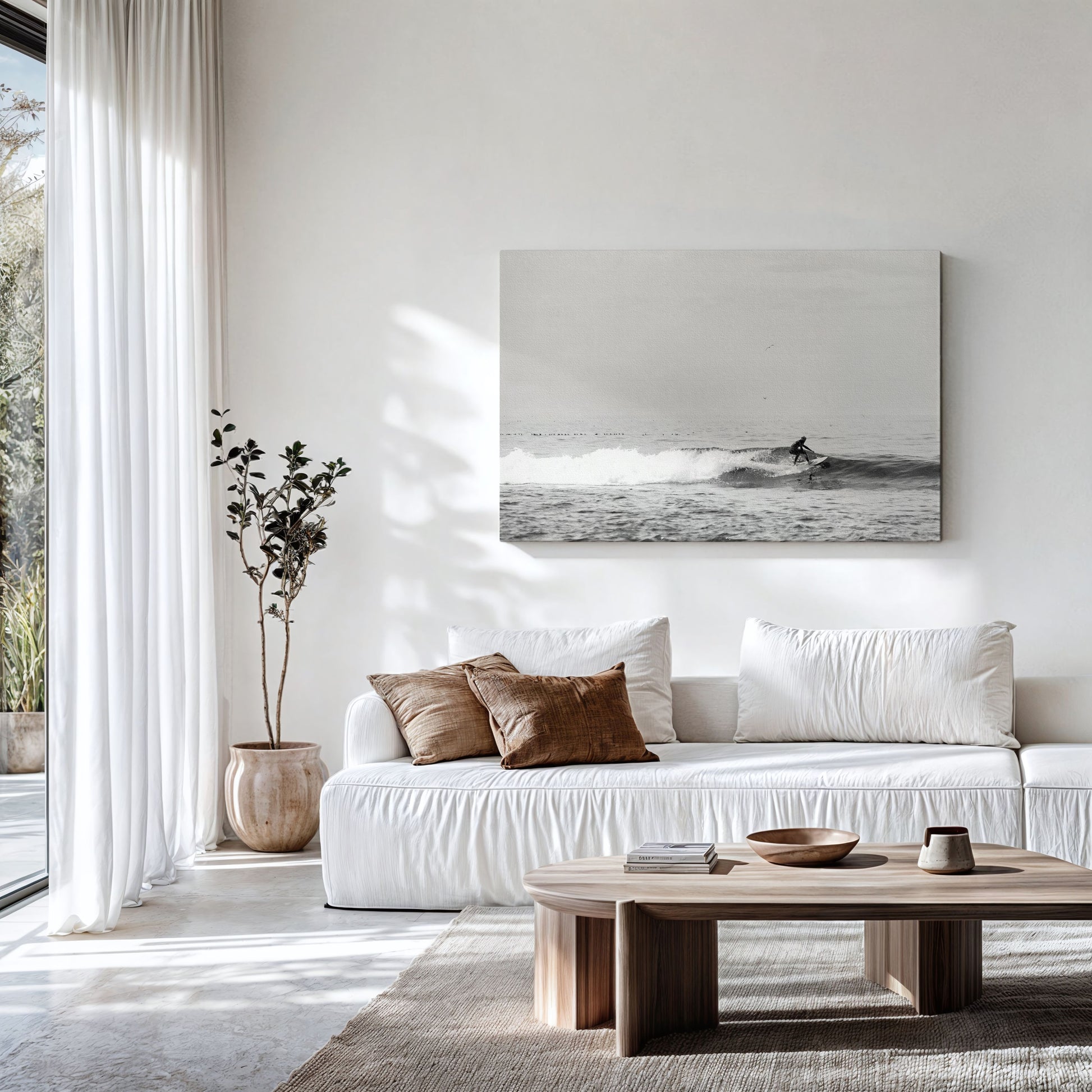 Monochrome Surf Canvas | Monochrome Surf Print | 17 Mile