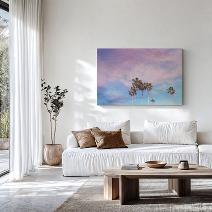 Pastel Palm Canvas | Pastel Palm Tree Art | 17 Mile