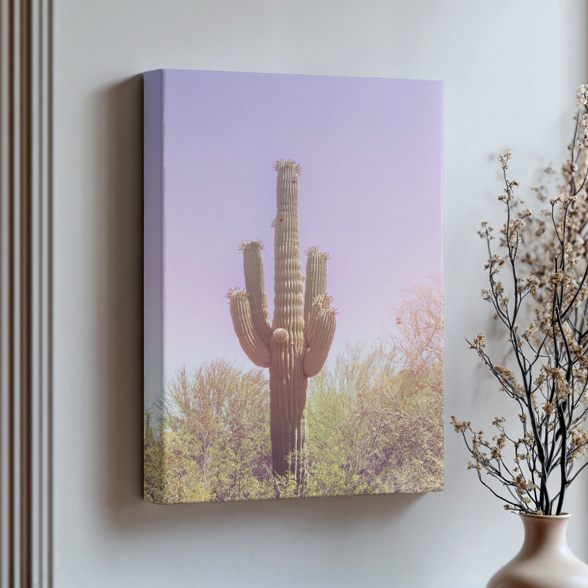 Pastel Saguaro Canvas | Pastel Saguaro Print | 17 Mile