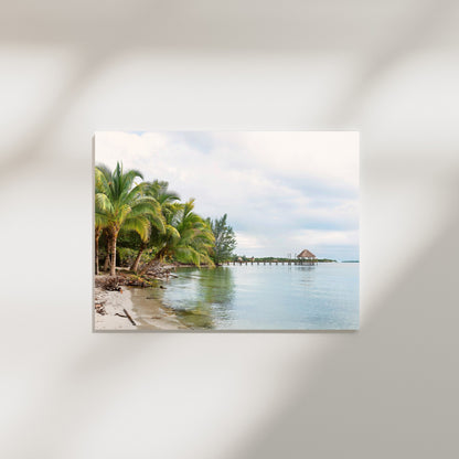 Belize Ocean Canvas | Tropical Beach Print | 17 Mile