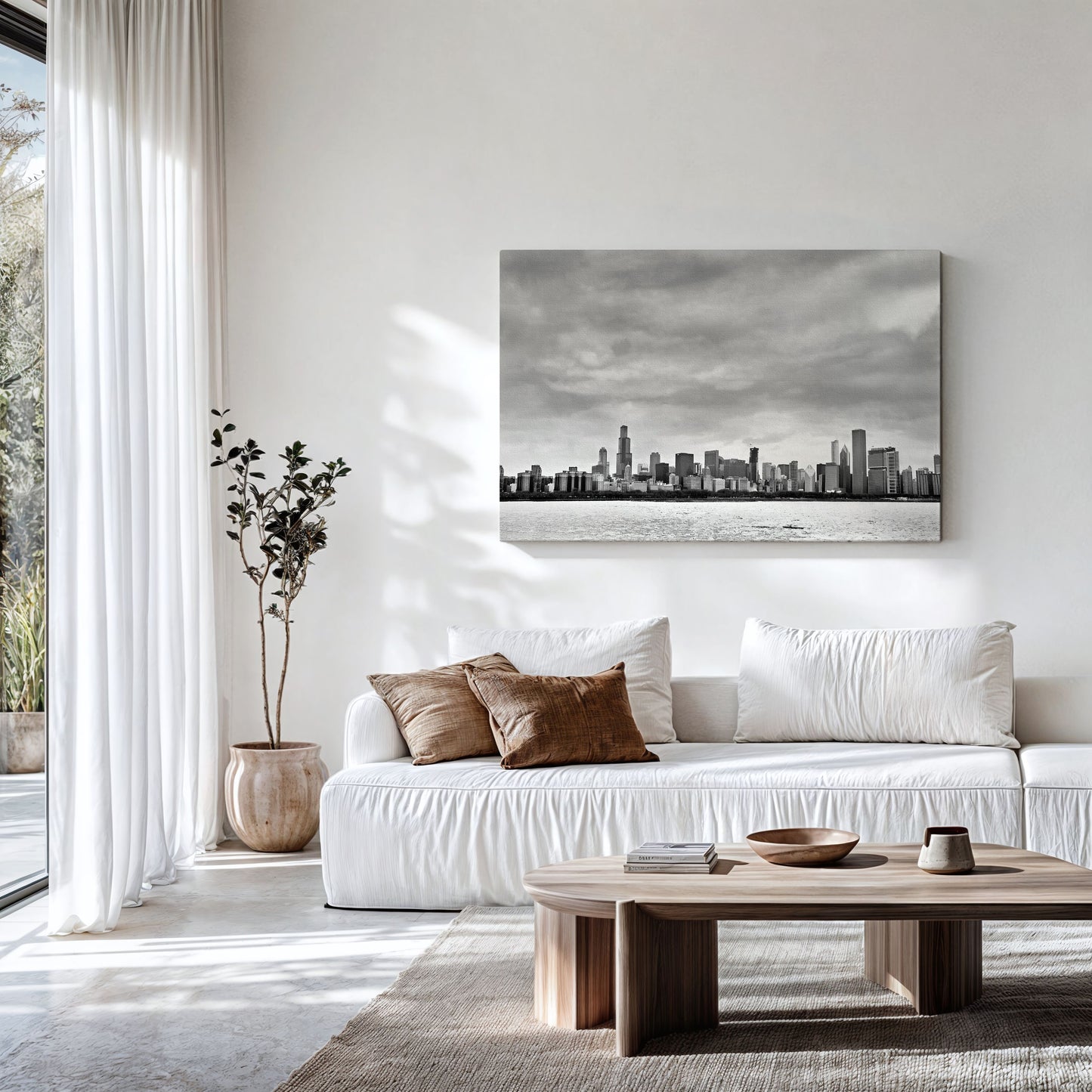 Chicago Skyline Canvas | Downtown Chicago Print | 17 Mile
