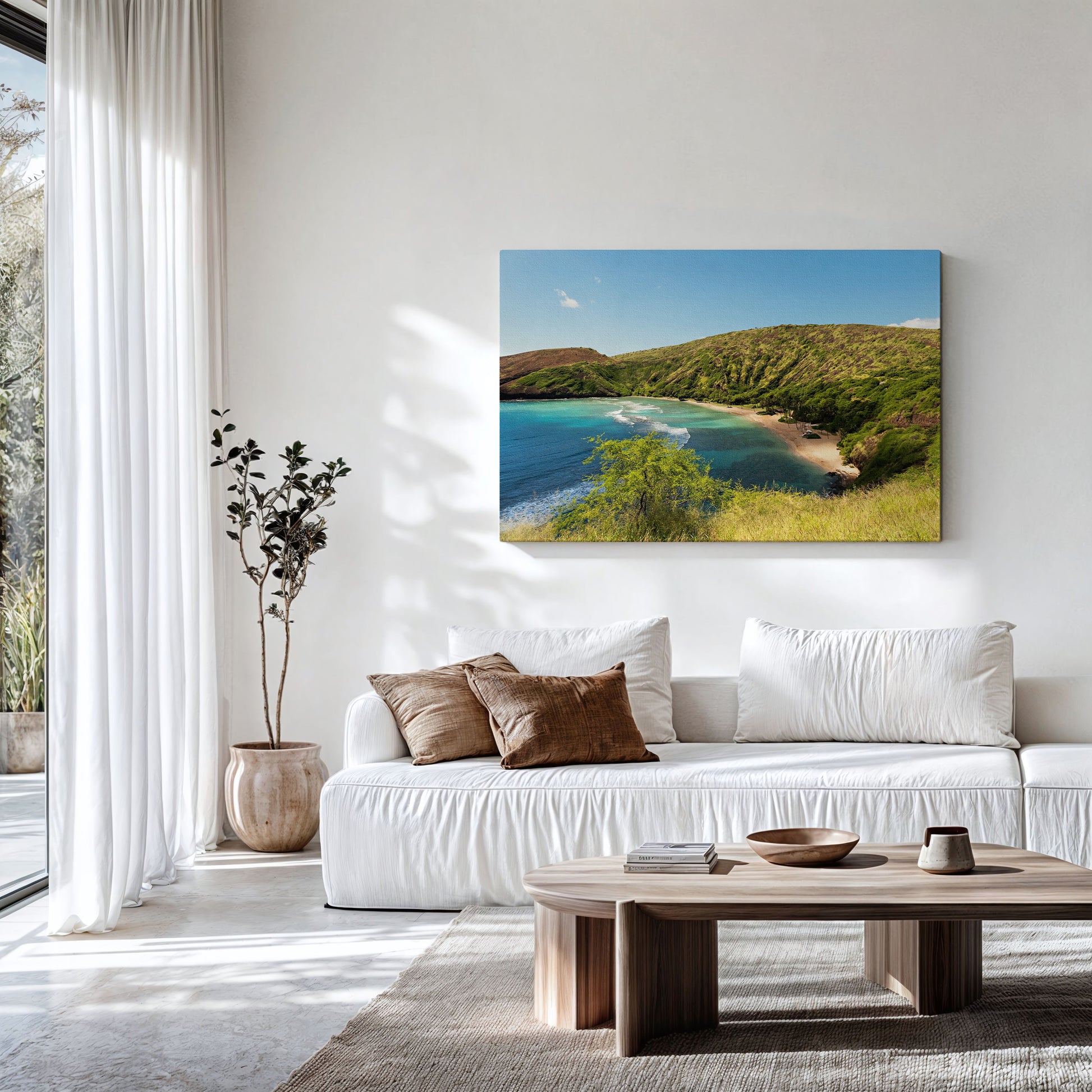 Hanauma Bay Canvas | Hawaiian Bay Canvas Print | 17 Mile