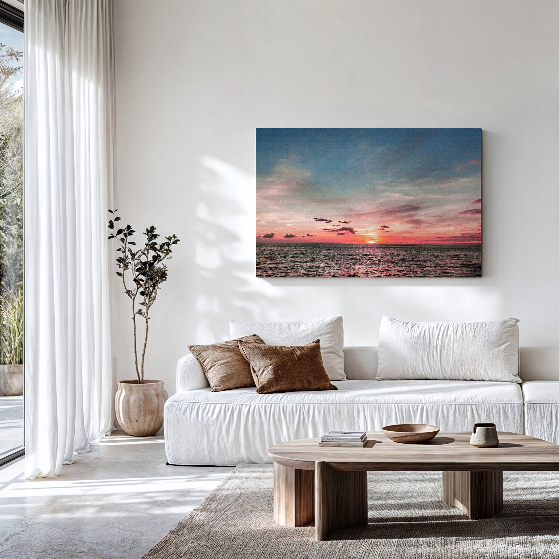 Pink Ocean Sunset Print | Ocean Sunset Print | 17 Mile