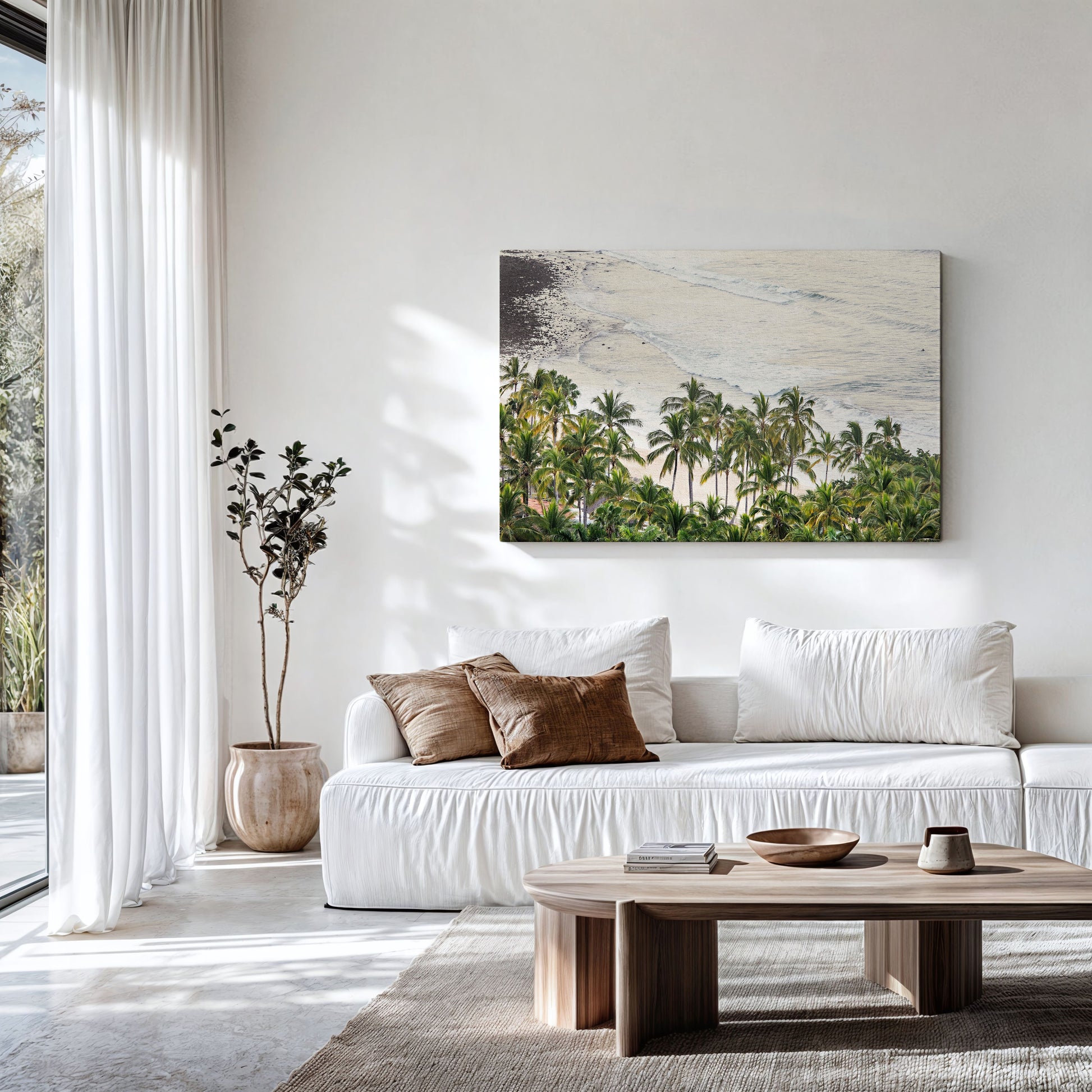 Palm with Beach Canvas | Palm Tree Print | 17 Mile