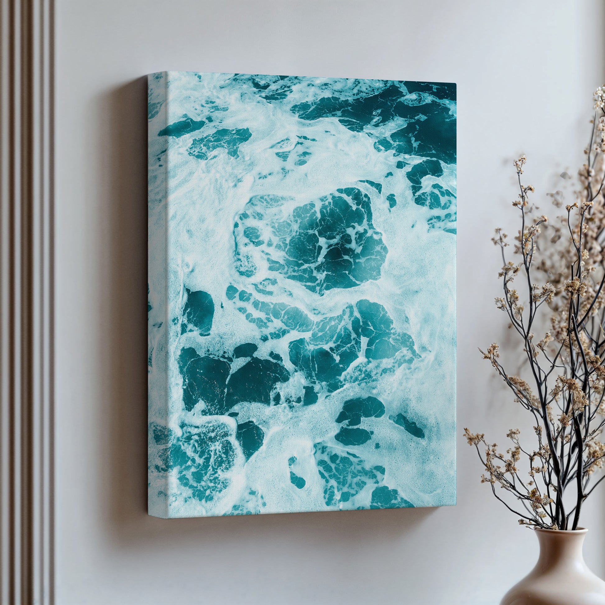Turquoise Wave Canvas | Turquoise Ocean Wall Art | 17 Mile