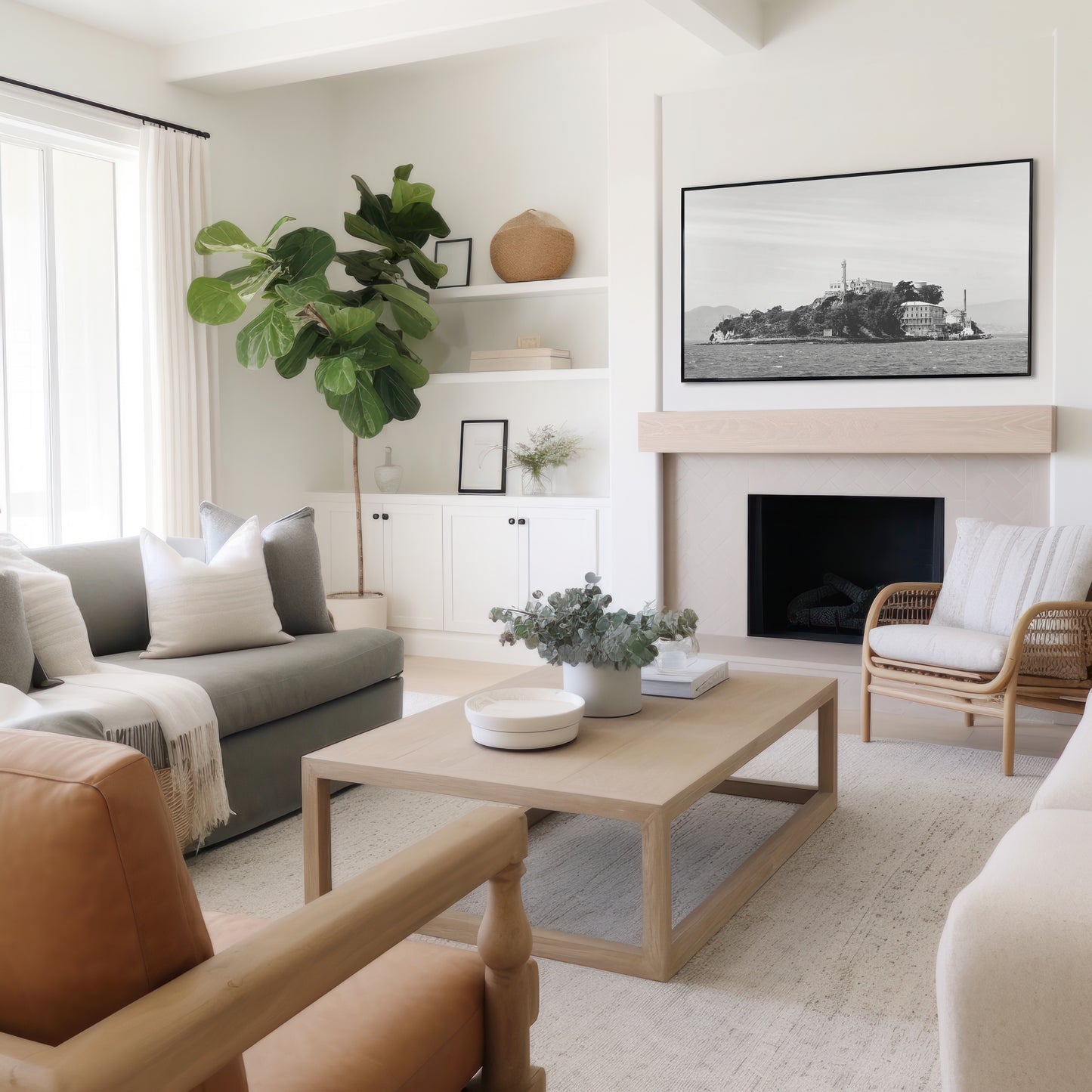Alcatraz Wall Art | Alcatraz Island Canvas | 17 Mile