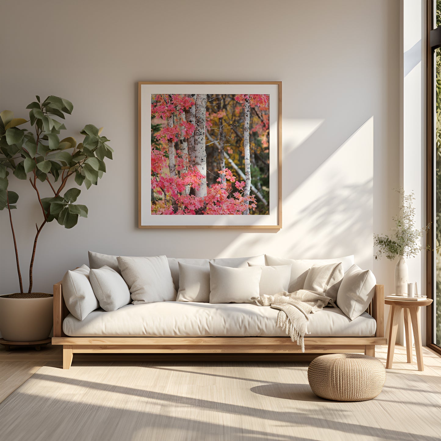 Red Autumn Aspen Trees Print | Utah Fall Photography | 17 Mile