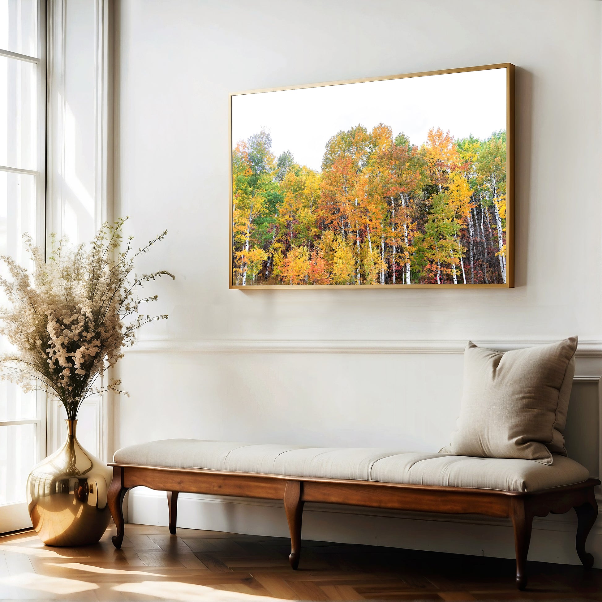 Orange Fall Leaves Print | Autumn Wall Art |  17 Mile
