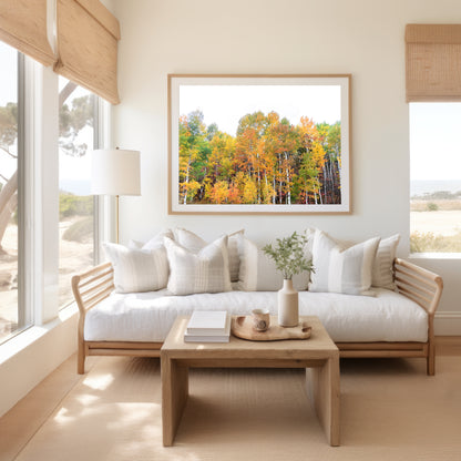 Orange Fall Leaves Print | Autumn Wall Art |  17 Mile