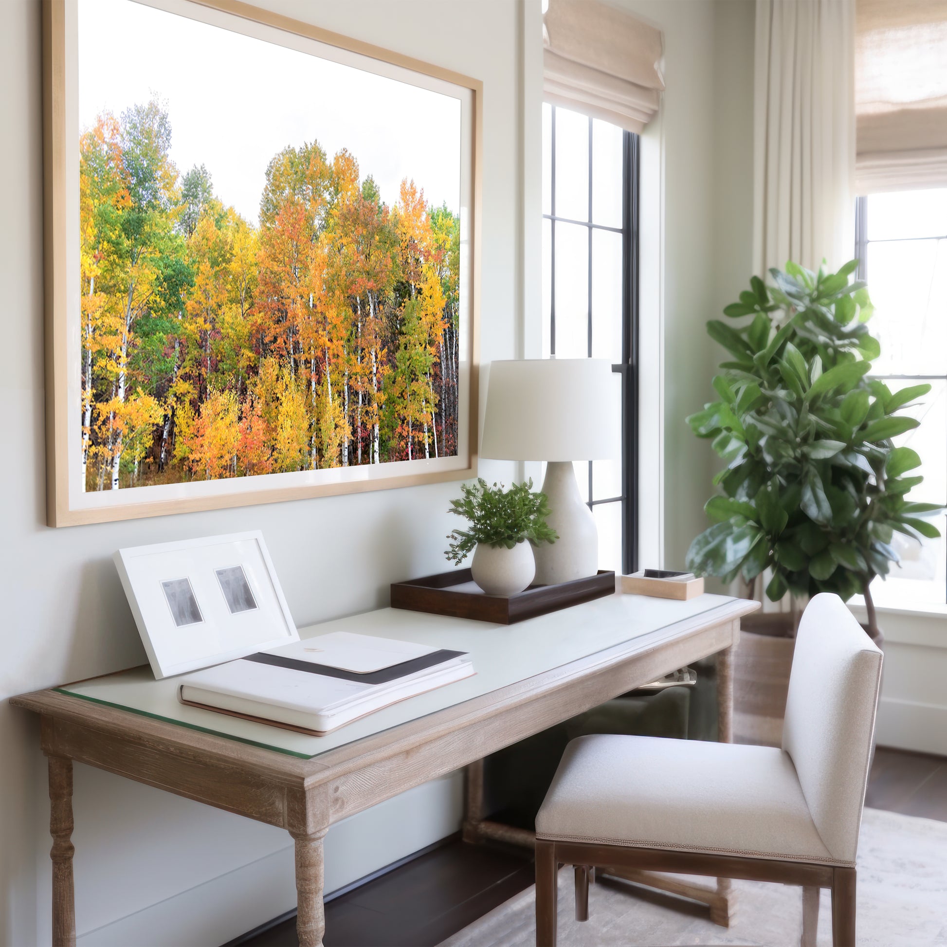 Orange Fall Leaves Print | Autumn Wall Art |  17 Mile