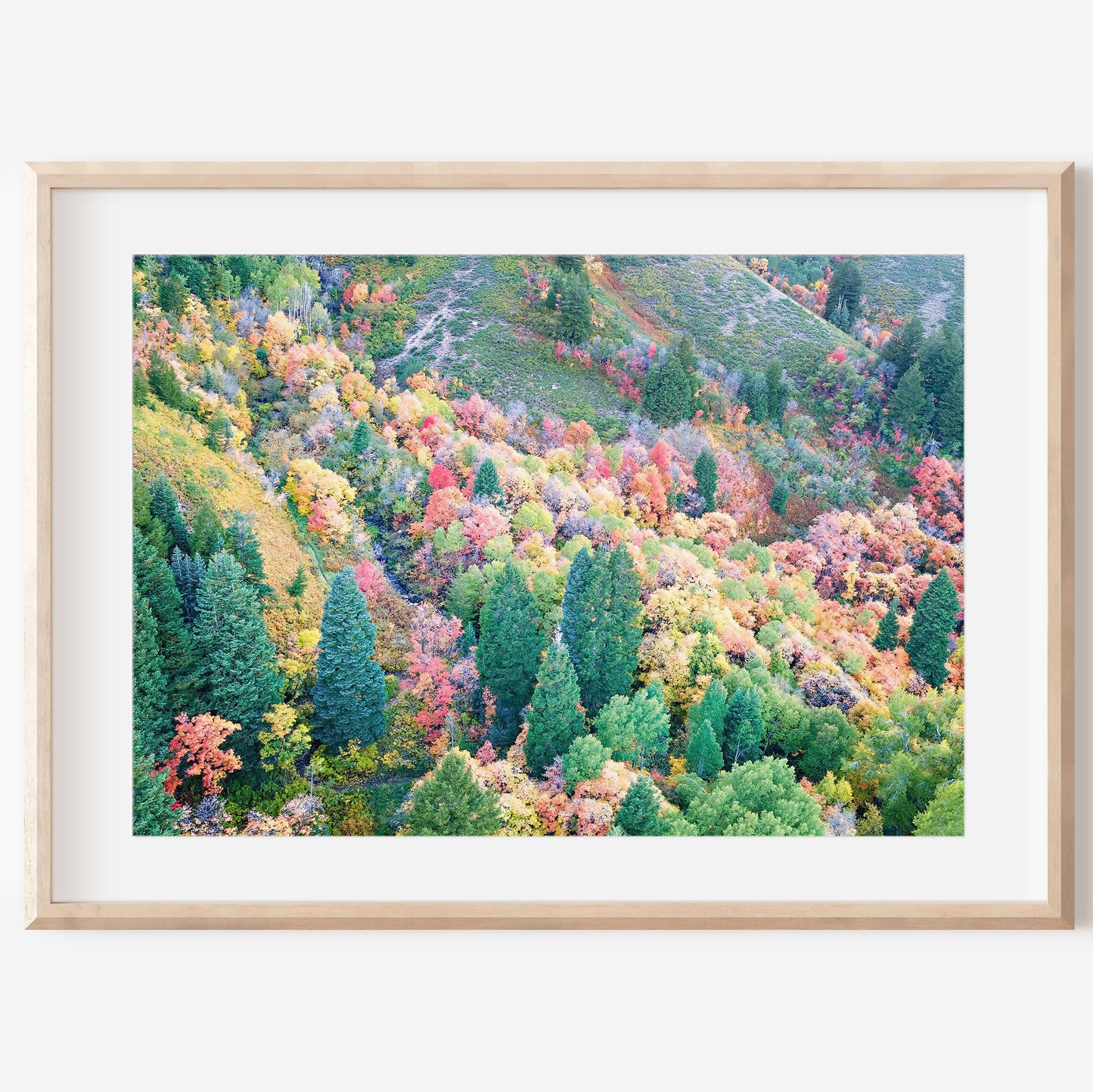 Fall Aerial Mountain Print | Utah Nature Photography | 17 Mile