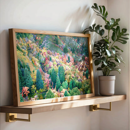 Fall Aerial Mountain Print | Utah Nature Photography | 17 Mile