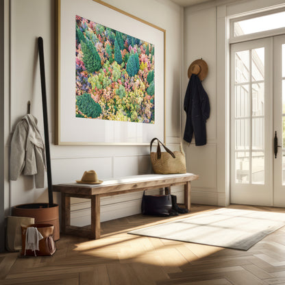 Fall Aerial Pine Tree Print | Autumn Forest Wall Art | 17 Mile