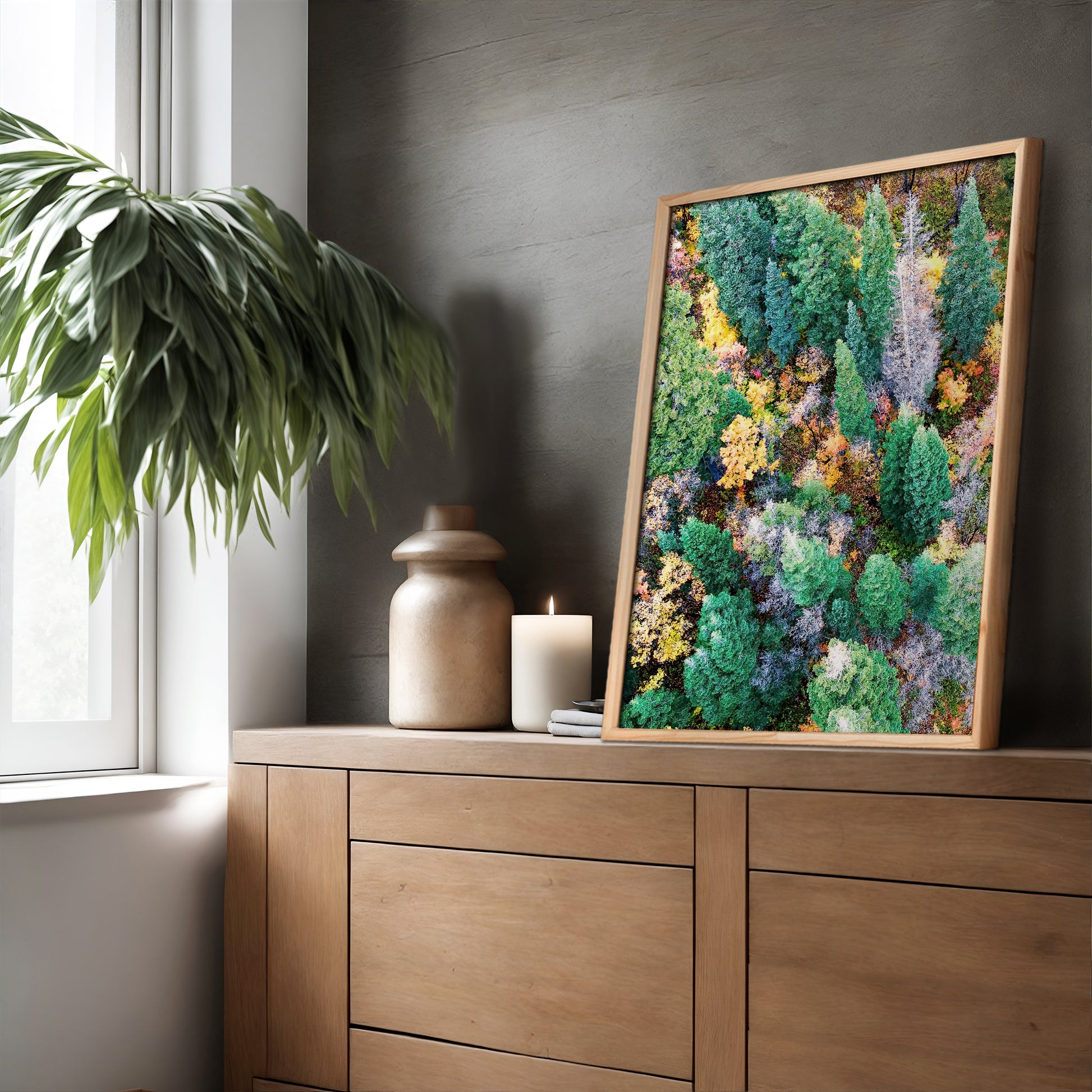 Autumn Forest Aerial Print | Fall Landscape Photography | 17 Mile