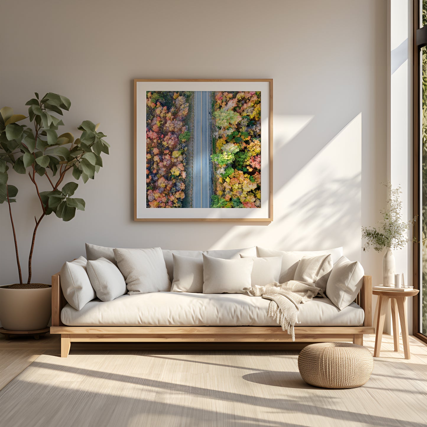 Utah Autumn Aerial Road Print | Fall Mountain Photography | 17 Mile