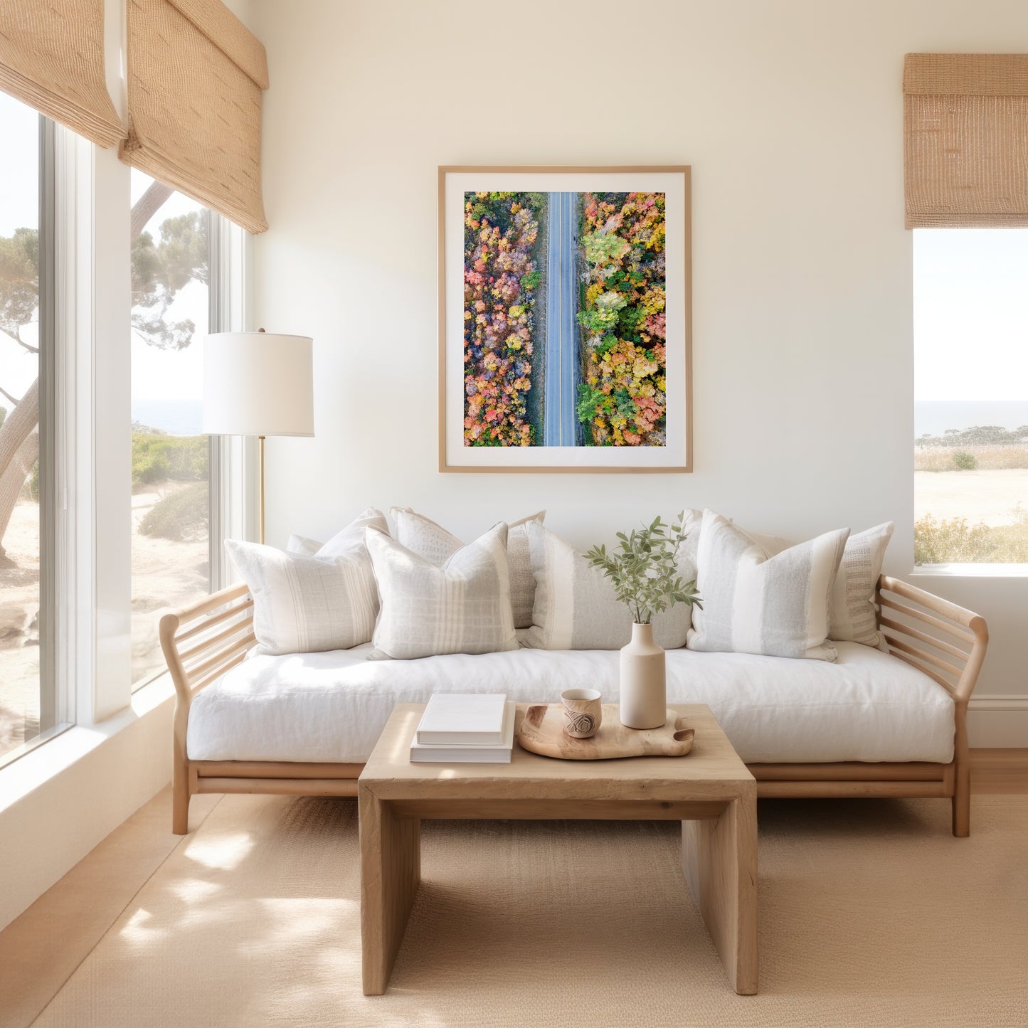 Utah Autumn Aerial Road Print | Fall Mountain Photography | 17 Mile