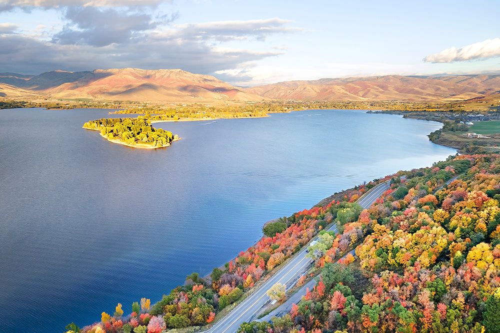 Autumn Mountain Lake Print | Utah Nature Photography | 17 Mile