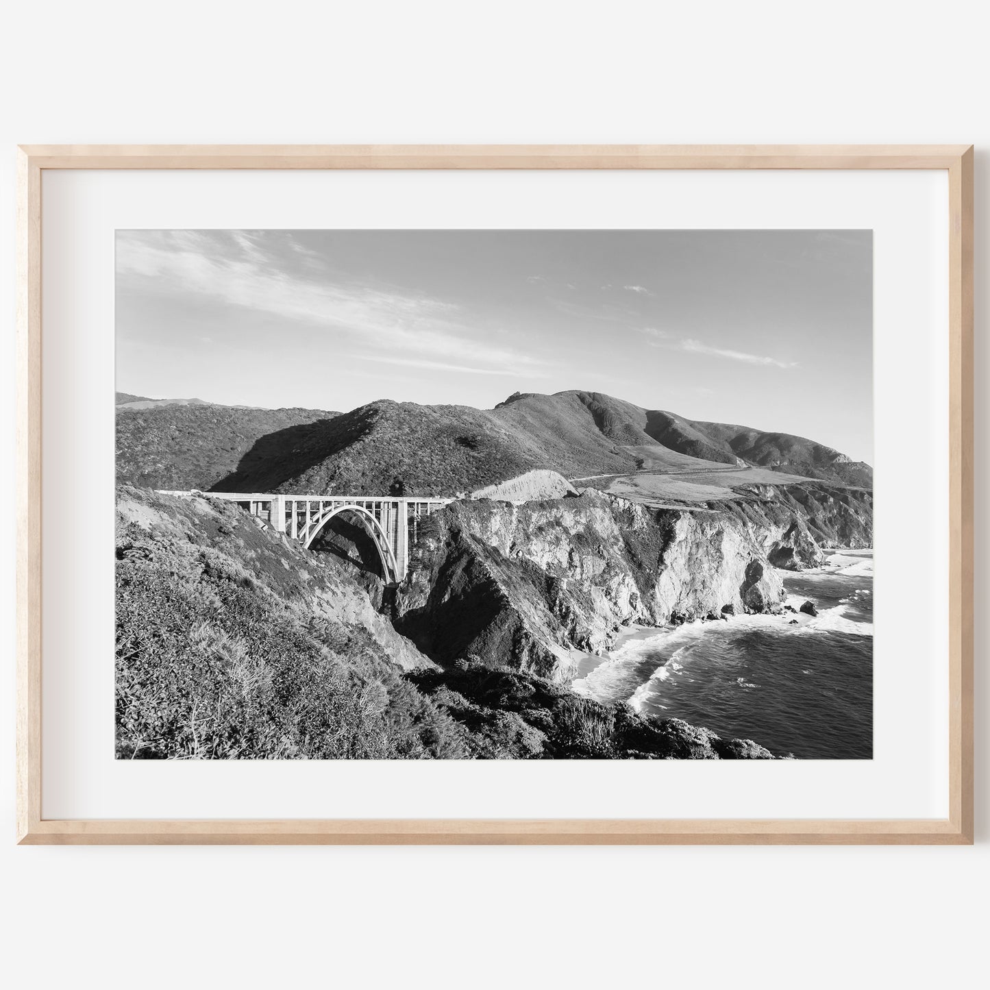 Bixby Bridge Canvas | Black and White Canvas | 17 Mile
