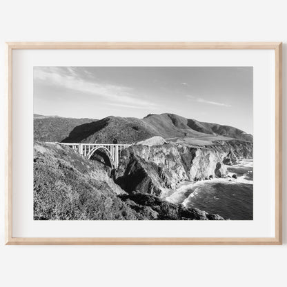 Bixby Bridge Canvas | Black and White Canvas | 17 Mile