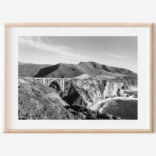 Bixby Bridge Canvas | Black and White Canvas | 17 Mile