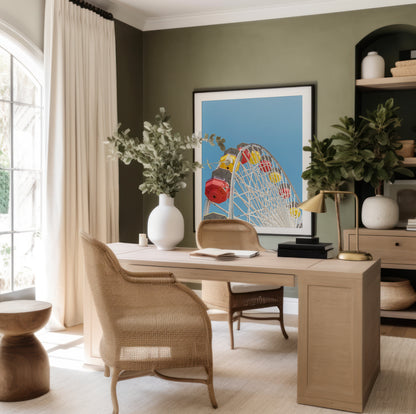 Ferris Wheel Print | Santa Monica Canvas | 17 Mile