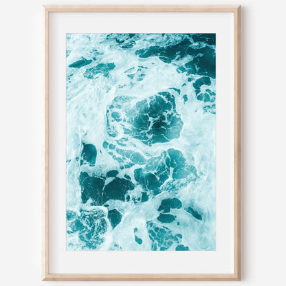 Turquoise Wave Canvas | Turquoise Ocean Wall Art | 17 Mile