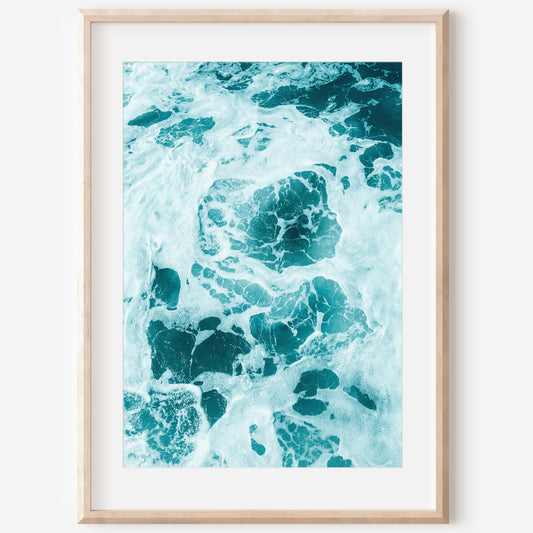 Turquoise Wave Canvas | Turquoise Ocean Wall Art | 17 Mile