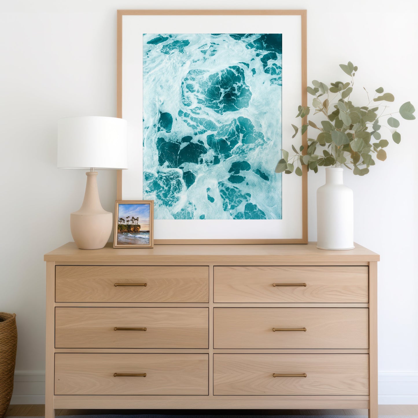 Turquoise Wave Canvas | Turquoise Ocean Wall Art | 17 Mile