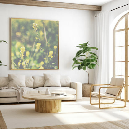 Yellow Wildflowers Canvas | Coastal Wildflowers Canvas | 17 Mile
