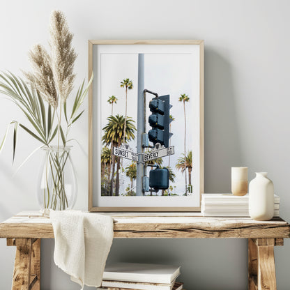 Sunset Boulevard Sign Canvas |  Sunset Boulevard Sign Print | 17 Mile