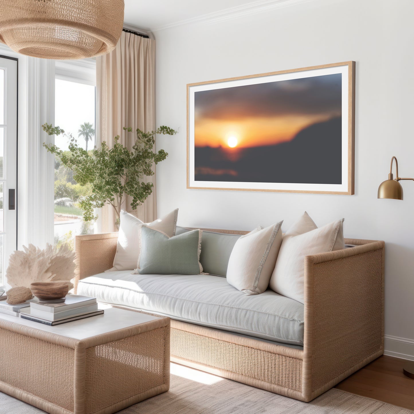 Beach Sunset Print | Framed Canvas Print | 17 Mile