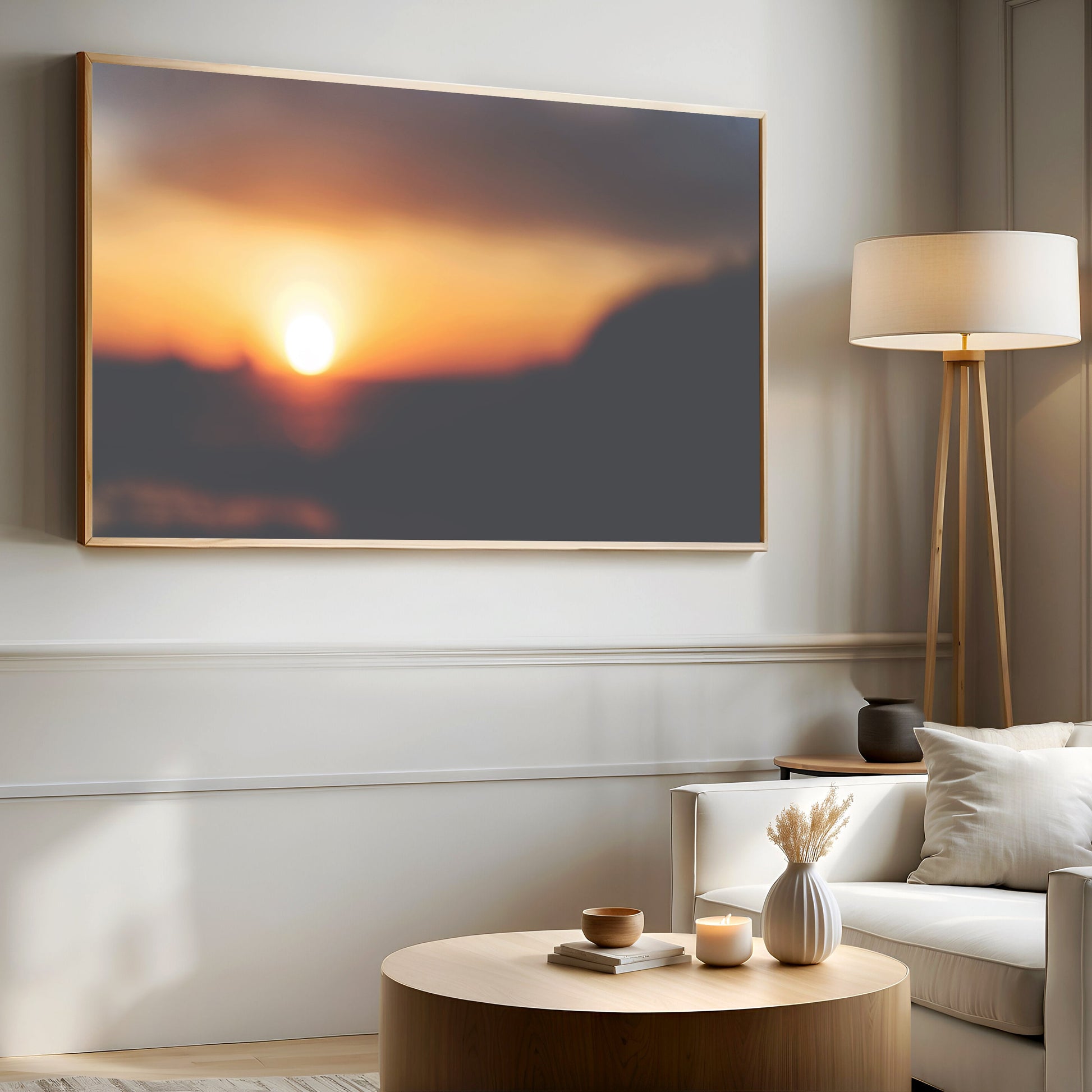 Beach Sunset Print | Framed Canvas Print | 17 Mile