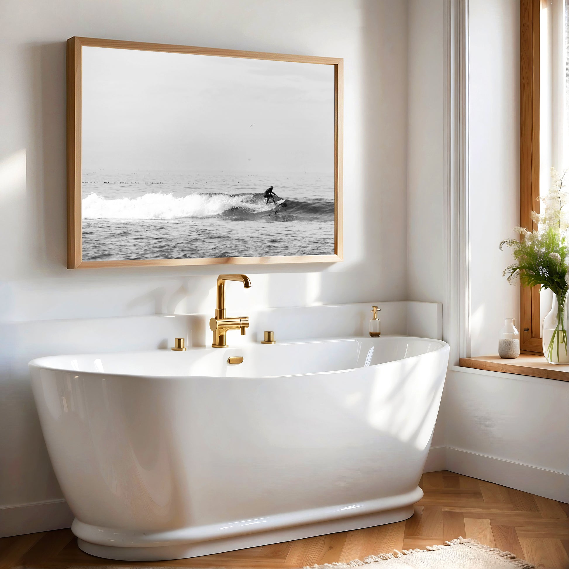 Monochrome Surf Canvas | Monochrome Surf Print | 17 Mile