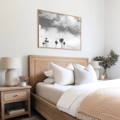 Black and White Palm Trees Print
