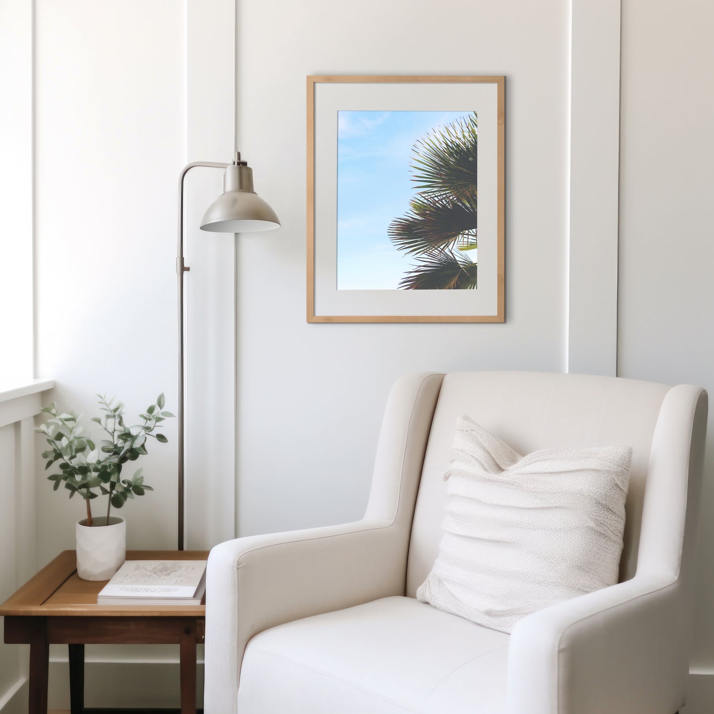 Newport Beach Canvas | Palm Leaves Print | 17 Mile