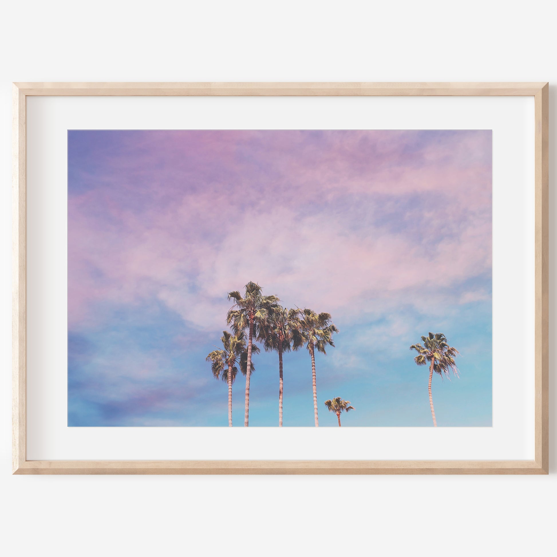 Pastel Palm Canvas | Pastel Palm Tree Art | 17 Mile