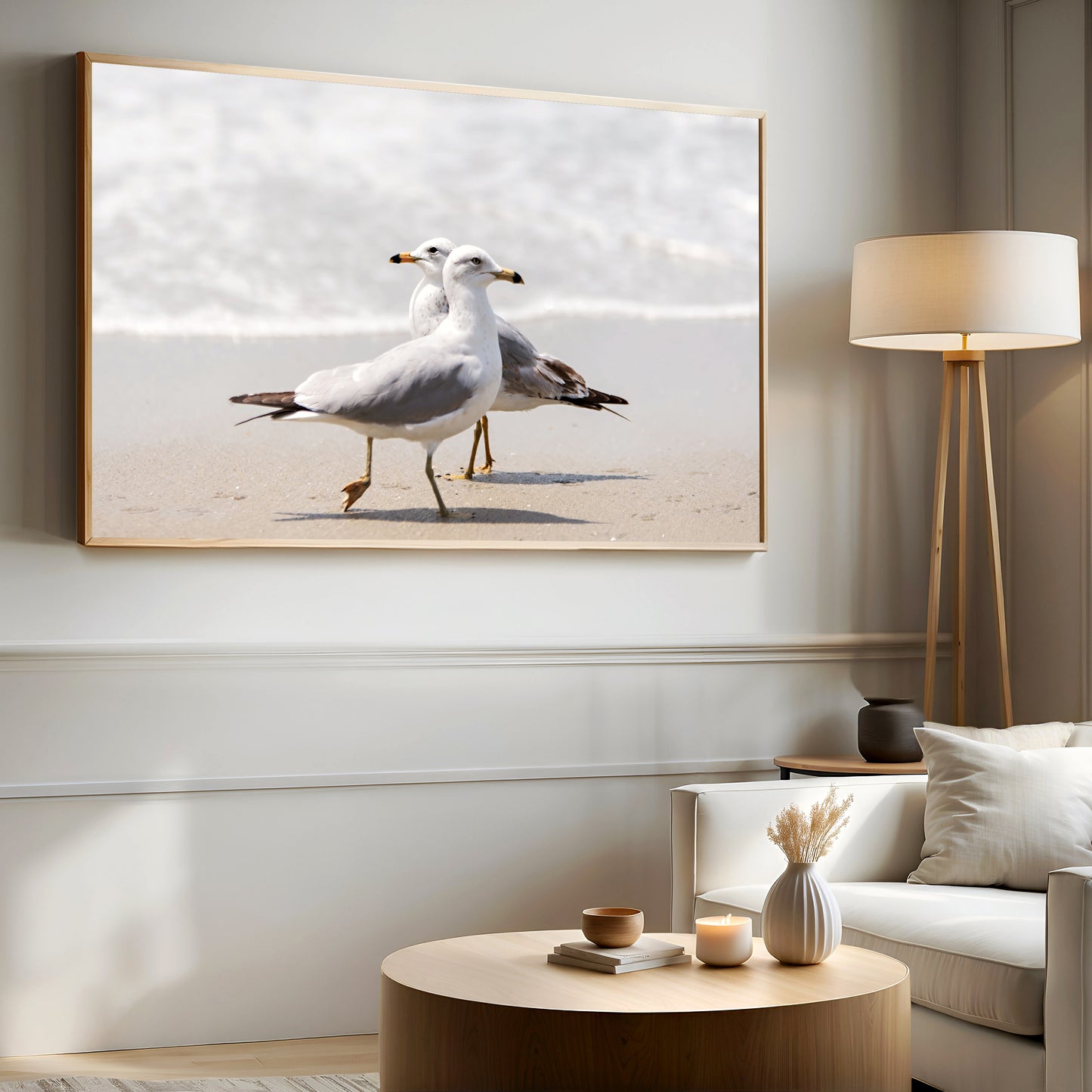 Seagulls Beach Print | Seagulls Beach Canvas | 17 Mile