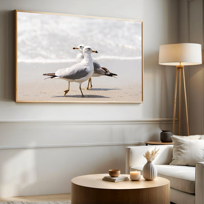 Seagulls Beach Print | Seagulls Beach Canvas | 17 Mile