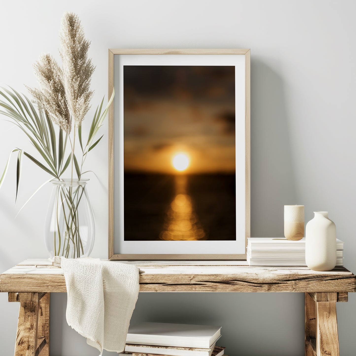 Ocean Sunset Wall Art | Ocean Sunset Canvas | 17 Mile