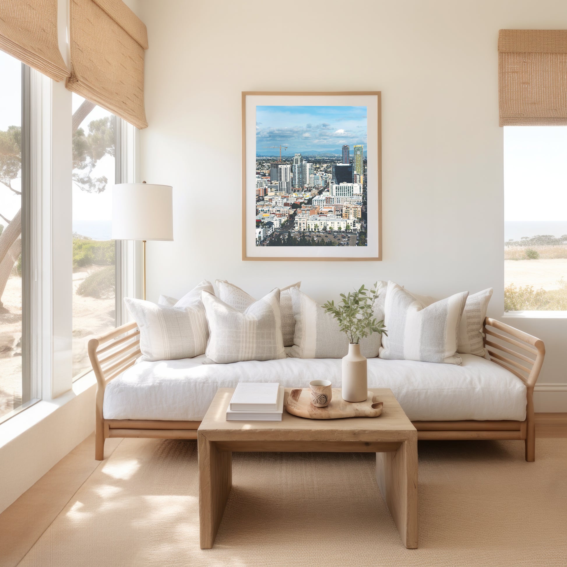 Downtown San Diego Print in living room