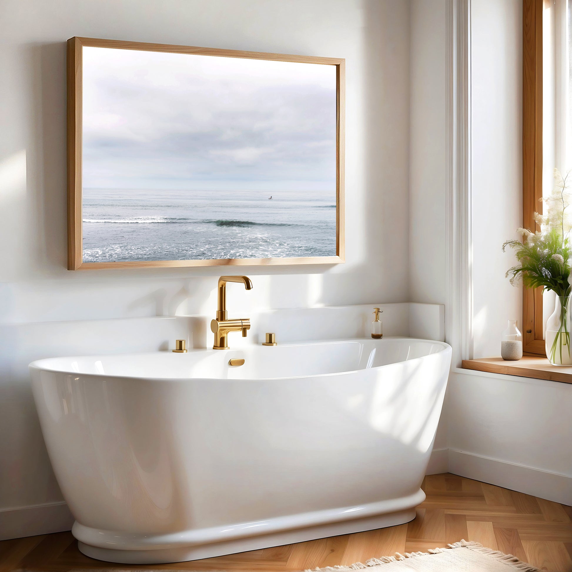Coastal Ocean Print | San Diego Ocean Canvas | 17 Mile