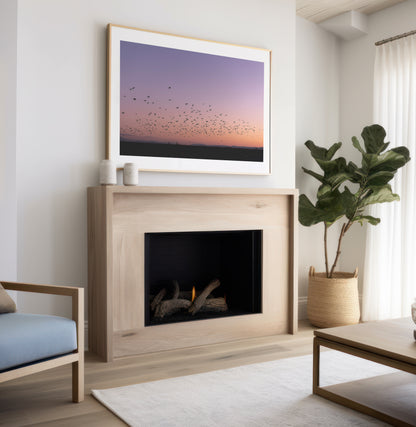 Flock of Birds Canvas | Sunset Birds Wall Art | 17 Mile