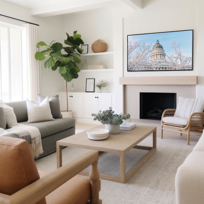Utah Capital Canvas | Utah Capitol Spring Canvas | 17 Mile
