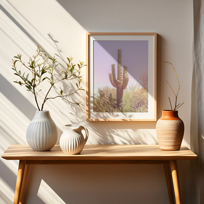 Pastel Saguaro Canvas | Pastel Saguaro Print | 17 Mile