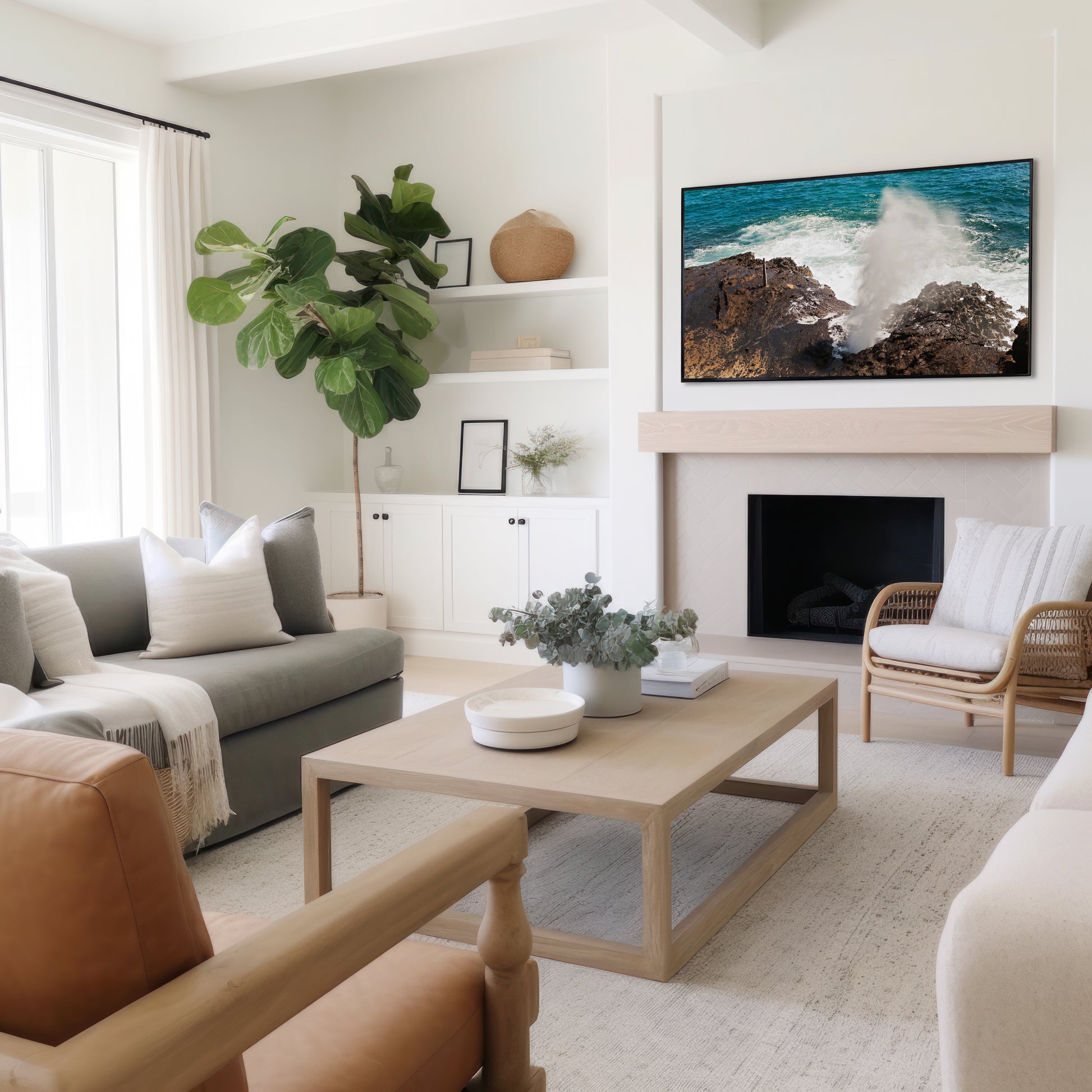 Halona Blowhole Canvas | Halona Blowhole Print | 17 Mile