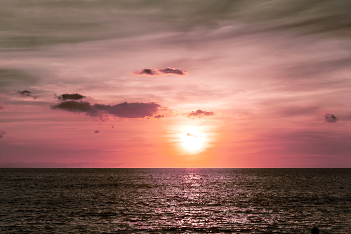 Pink Sunset Print | Pink Ocean Sunset Print | 17 Mile