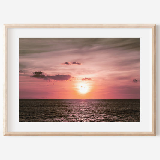 Pink Sunset Print | Pink Ocean Sunset Print | 17 Mile