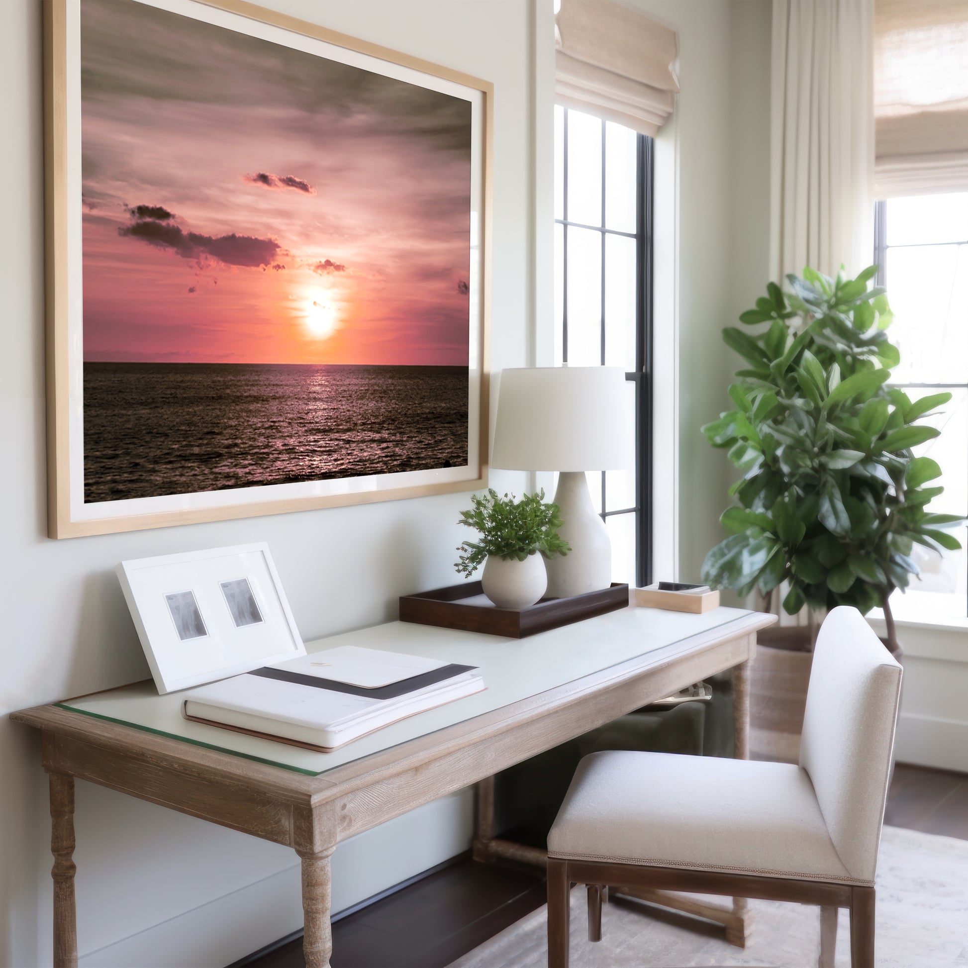 Pink Sunset Print | Pink Ocean Sunset Print | 17 Mile