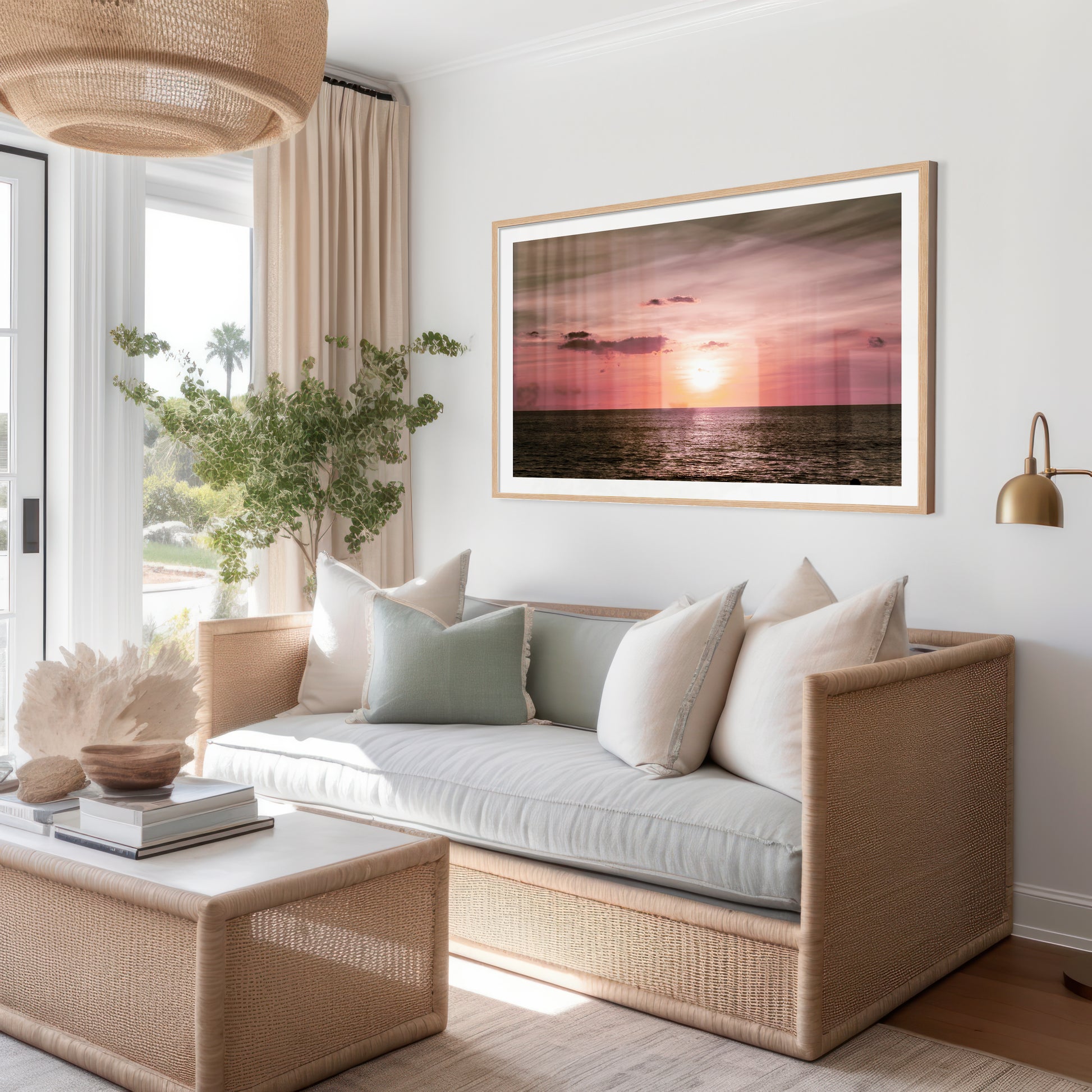 Pink Sunset Print | Pink Ocean Sunset Print | 17 Mile